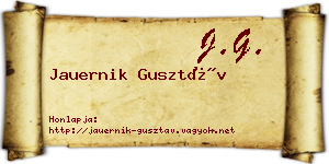 Jauernik Gusztáv névjegykártya