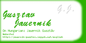 gusztav jauernik business card