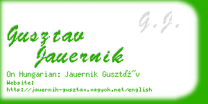 gusztav jauernik business card